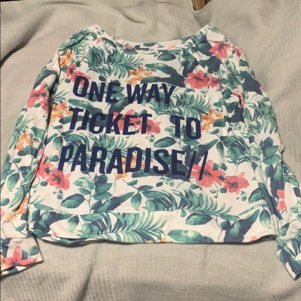 Floral graphic crew neck